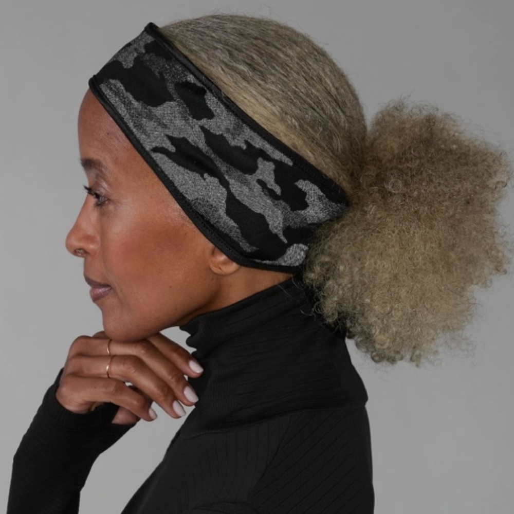Athleta Flurry Reflective II Headband - Black Camo